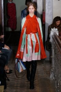 Valentino Multicolor Striped Suede Top Handle Bag - Pre-Fall 2017