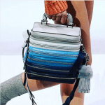 Anya Hindmarch Blue Six-Zip Stack Bag - Fall 2017