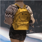 Anya Hindmarch Gold Smiley Backpack Bag - Fall 2017