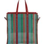 Balenciaga Green/Red Mesh Bazar Shopper S Tote Bag