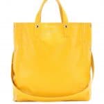 Balenciaga Jaune Epi Papier Snap Simple Tote Bag