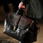 Bottega Veneta Black/Brown Crocodile/Ostrich Top Handle Bag - Fall 2017