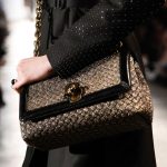 Bottega Veneta Black/Gold Flap Bag - Fall 2017