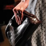 Bottega Veneta Brown Lauren Crocodile Clutch Bag - Fall 2017