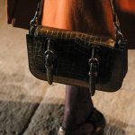 Bottega Veneta Brown Croocodile Shoulder Bag - Fall 2017