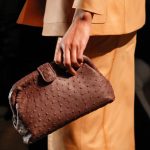 Bottega Veneta Brown Ostrich Lauren Clutch Bag - Fall 2017