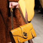 Bottega Veneta Tan Crocodile Flap Bag - Fall 2017