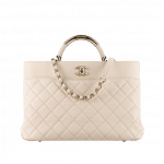 Chanel Beige Carry Chic Large Shopping Bag