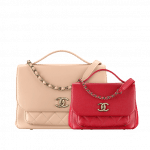 Chanel Beige Large and Red Small Business Affinity Top Handle Bags
