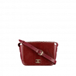 Chanel Burgundy Python Small Messenger Bag