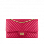 Chanel Dark Pink Chevron 2.55 Reissue Size 227 Bag