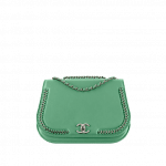 Chanel Green Braided Chic Medium Flap Bag