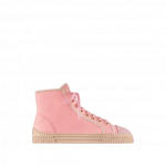 Chanel Pink Fabric/Tweed High Cut Sneakers