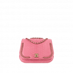 Chanel Pink Python Braided Chic Small Flap Bag