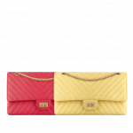 Chanel Pink and Yellow Chevron 2.55 Reissue Size 226 Bags