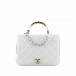 Chanel White Carry Chic Medium Top Handle Bag