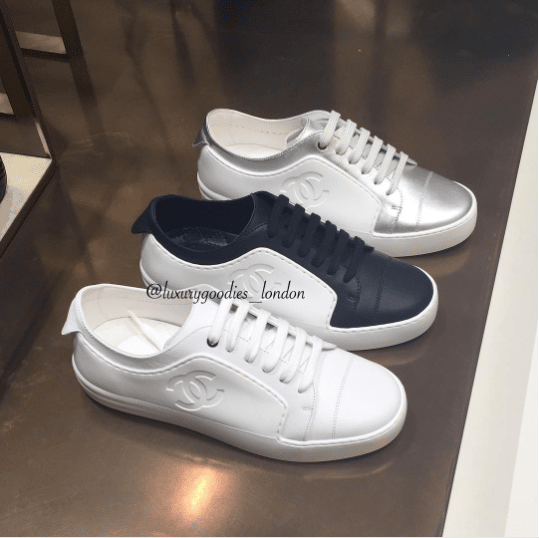 chanel white sneakers price