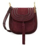 Chloe Dark Purple Suede Small Hudson Bag