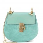 Chloe Happy Green Suede:Leather Drew Bag