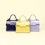 Delvaux Indigo / Citron / Lilas Vernis Gel Tempete Micro Bag