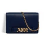 Dior Indigo Blue J'adior Wallet on Chain Pouch Bag