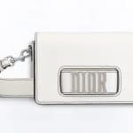 Dior White Flap Bag with Slot Handclasp