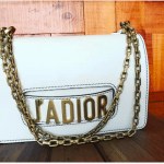 Dior White J'adior Flap Bag with Chain 3