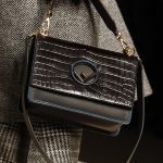 Fendi Black Leather/Crocodile Flap Bag - Fall 2017
