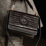 Fendi Black Leather/Crocodile Flap Bag - Fall 2017