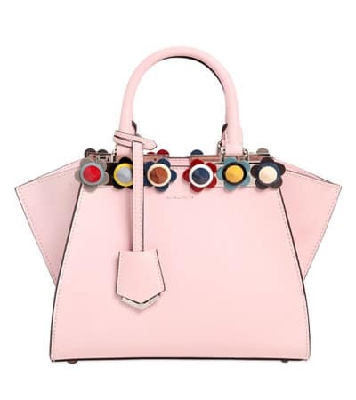 Fendi Mini 3Jours Leather Bag with Floral Studs