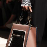 Fendi Pink/Black Leather:Crocodile Top Handle Bag - Fall 2017