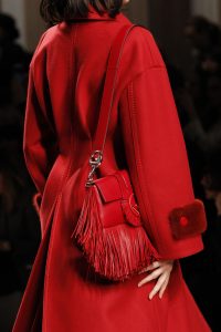 Fendi Red Tasseled Flap Bag - Fall 2017
