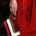 Fendi Red/White Leather and Python Triple Clutch Bags - Fall 2017