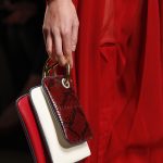 Fendi Red/White Leather and Python Triple Clutch Bags - Fall 2017