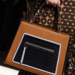 Fendi Tan/Black Leather:Crocodile Top Handle Bag - Fall 2017