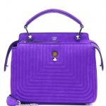 Fendi Violet Suede Small Dotcom Bag