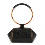 Givenchy Black Alligator Clutch on Ring Bag