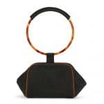 Givenchy Black Grained Leather Clutch on Ring Bag