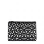 Givenchy Black/White Star Perforated Medium Pandora Pouch Bag