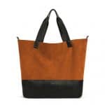 Givenchy Dark Orange Suede/Satinated Leather Large Tote Bag