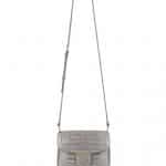 Givenchy Pearl Grey Crocodile Embossed Small Nobile Bag
