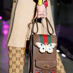 Gucci Brown Butterfly Embellished Satchel Bag - Fall 2017