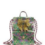 Gucci Multicolor Brocade with Bow Drawstring Backpack Bag