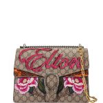 Gucci Multicolor GG Supreme Elton Medium Dionysus Bag