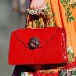 Gucci Red Crocodile Bamboo Top Handle Bag - Fall 2017