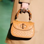 Gucci Tan Ostrich Bamboo Top Handle Bag - Fall 2017
