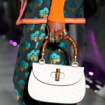 Gucci White Ostrich Bamboo Top Handle Bag 2 - Fall 2017