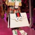 Gucci White Ostrich with Butterfly Embellishment Sylvie Top Handle Bag - Fall 2017