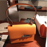 Hermes Orange Verrou Shoulder Bag