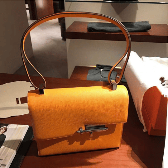 Verrou clutch bag Hermès Khaki in Suede - 28085622